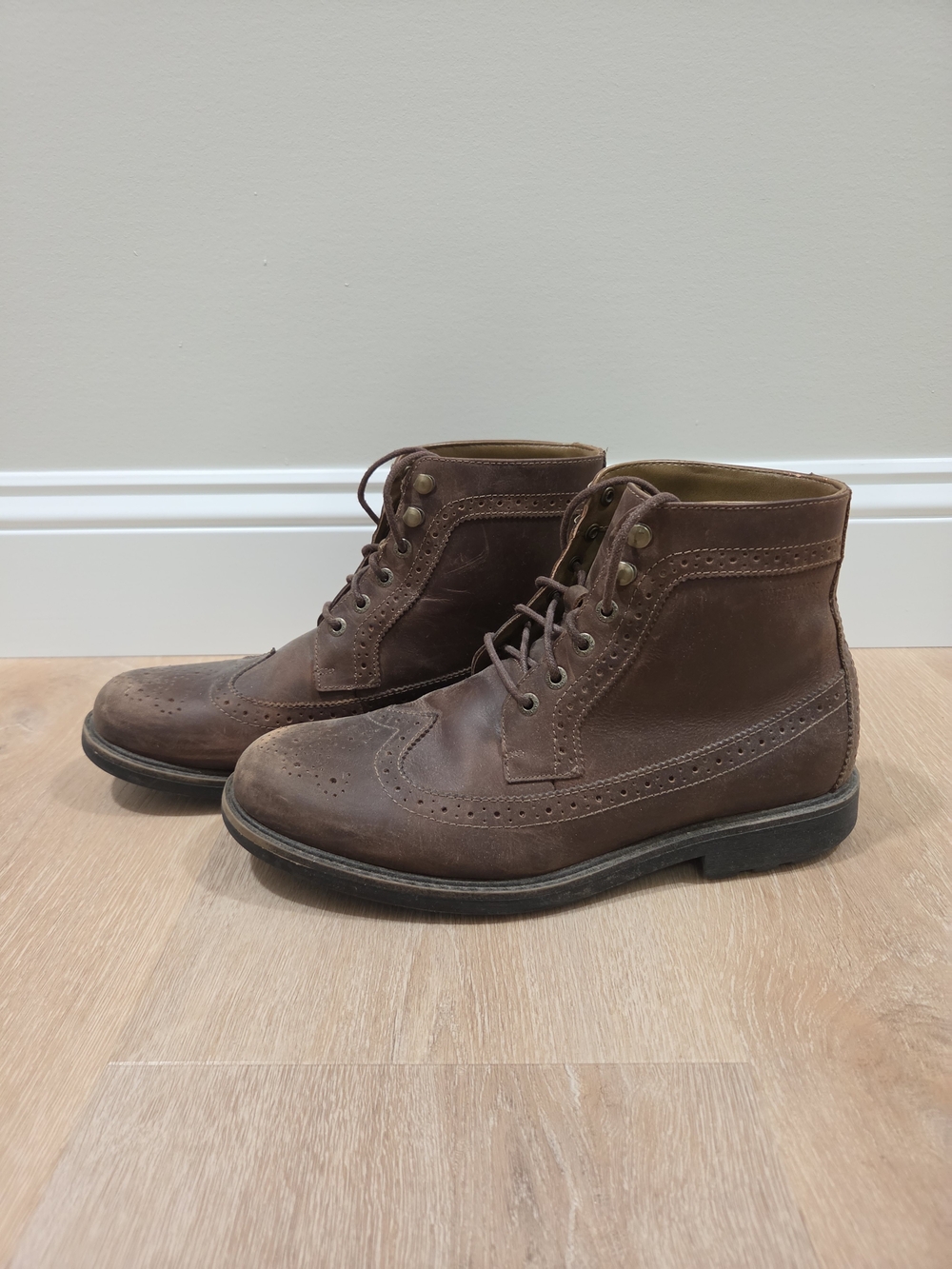 G.H. Bass & Co. Brown Leather Chukka Wingtip Boots